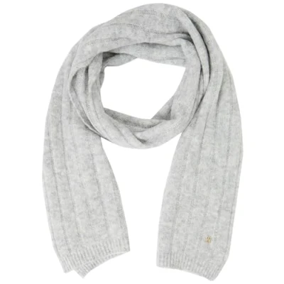 Image of Tommy Hilfiger Women&#039;s Th Timeless Scarf Aw0aw16655 Light Scarf, Grey (Light Melange), One Size