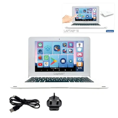 Image of Lexibook LT10EN LAPTAB 10, Laptop with Touch Screen, Designed for The Whole Family, Educational and Fun Content, Powered by Android, Parental Control, Ultra Thin Light
