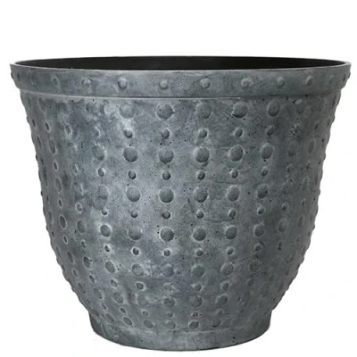 Image of Muddy Hands Faux Concrete Plant Pot Outdoor Garden Flower Herb Tree Round Plastic Planter (32.6 Litre Pot)