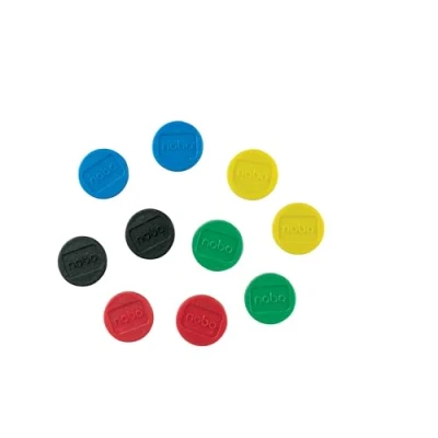 Image of Nobo Magnetic Whiteboard Magnets, 20 mm, Pack of 10, Coloured, 1901016