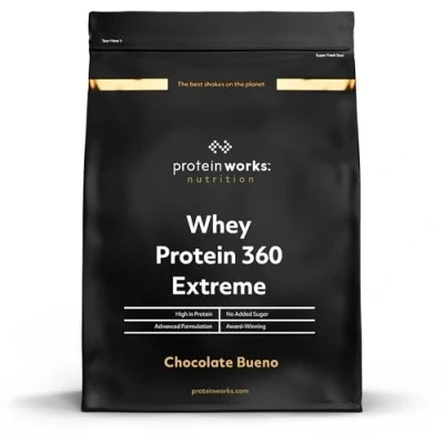 Image of Protein Works Whey 360 Extreme, Premium Shake, Powder Blend, High &amp; No Added Sugar, 20 Servings, Chocolate Bueno, 600g