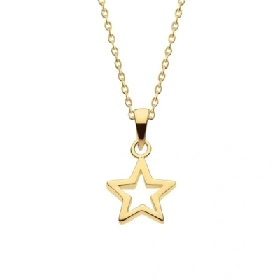 Image of Dew Sterling Silver and Gold Plate Open Star 18&quot; Necklace