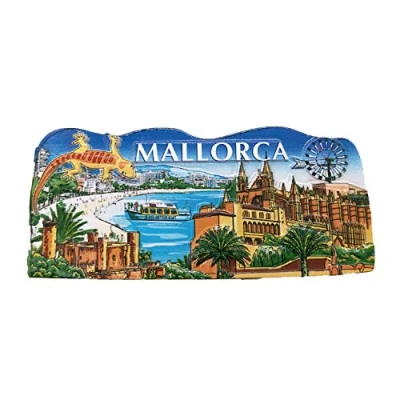 Image of 3D Mallorca Spain Refrigerator Fridge Magnet Tourist Souvenirs Handmade Resin Craft Magnetic Stickers Home Kitchen Decoration Travel Gift