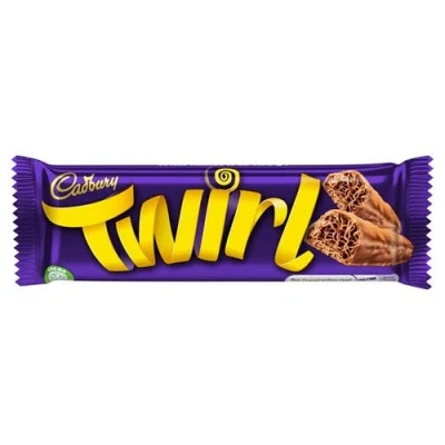 Image of Cadbury Twirl Milk Chocolate Bar Pack of 48 x 43G