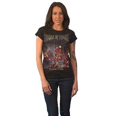 Image of Cradle Of Filth T Shirt All Existence Band Logo Official Womens Junior Fit Black, Medium