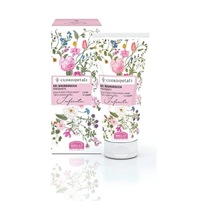 Image of Helan Cuor di Petali Shampoo, Bath &amp; Shower Gel with Rose Petals Rice Protein Scented, Extra Gentle Natural Hair Body Wash for Women, Moisturised Skin Volumized Made in Italy, 200ml