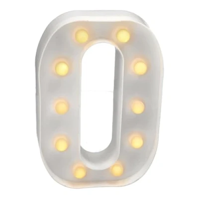 Image of Jandei Luminous Letters, Decorative Numbers with LED Light Warm Tone 3000K, 22cm Height, Battery Operation. Ambient Night Lights for Home, Shop Windows, Celebrations. (O)