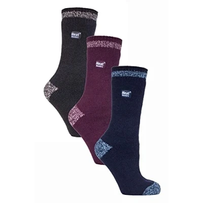 Image of Heat Holders Womens 3 Pack Multipack Ladies Insulated Thermal Socks for Winter Catania Multicolour Size UK 4 8