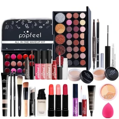 Image of CHSEEO Multi purpose Makeup Kit Pro Gift Set Essential Starter All in One Lip Gloss Blush Brush Eyeshadow Palette Highly Pigmented Cosmetic #4