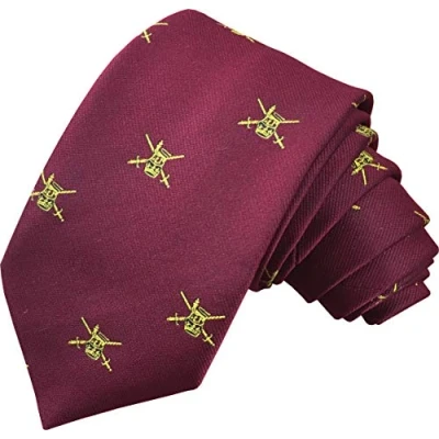 Image of British Army Regimental Tie Burgundy, Gold
