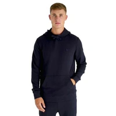 Image of Lyle and Scott Hoodie Tonal Navy Dark Blue size XXL