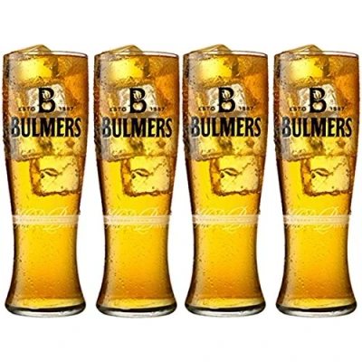 Image of Bulmers Pint Glasses CE 20oz / 568ml Pack of 4 57cl Glasses, Cider Merchandise