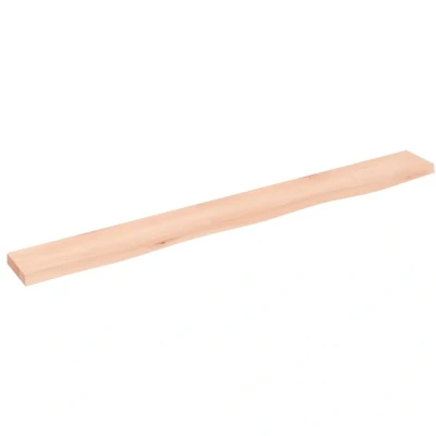 Image of vidaXL Wall Shelf 100x10x2 cm Untreated Solid Wood Oak