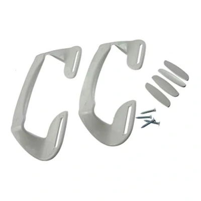 Image of Ufixt 2 x Fits Samsung, Schreiber, Servis, Siemens, Smeg and Whirlpool Universal White Plastic Fridge Freezer Door Grab Handle