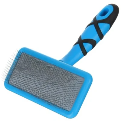 Image of GROOM PROFESSIONAL Flat Slicker Dog Brush Grooming for Dematting Backed Soft Helps to Avoid Coat Breakages and Damage Perfect Coats Medium