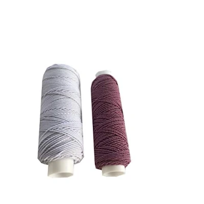 Image of Shirring Shearing Elastic Thread, 20 Meter Each Colour Per Spool, Pack of 2 X 20m Spools, Sewing, Haberdashery, Craft, Smocking, Gathering, (White &amp; Berry), 30 Colours Available