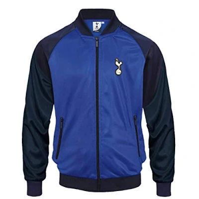 Image of Tottenham Hotspur FC Official Boys Retro Track Top Jacket Navy Royal 12 13 Years