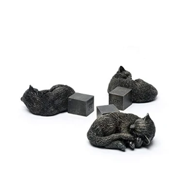 Image of Potty Feet Sleeping Cat Curled Up Figures Plant Pot Planter Riser Support 3pcs