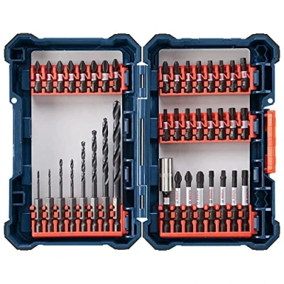 Image of BOSCH DDMS40 40 Piece Assorted Impact Tough Drill Drive Custom Case System Set for Drilling and Driving Applications