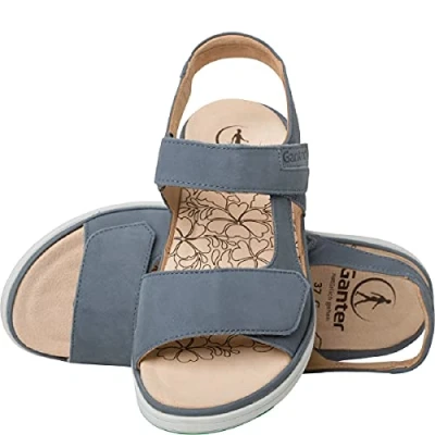 Image of Ganter Wedge Heels Sandals, GINA G Women’s, Blue, 9.5 UK
