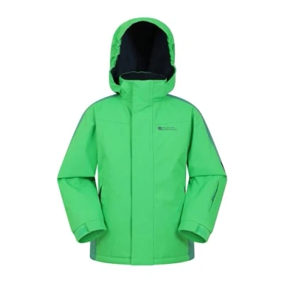 Image of Mountain Warehouse Raptor Kids Ski Jacket Snowproof, Fleece Lined Snow Coat with Hood Boys and Girls Winter Warm Skiing, Snowboarding &amp; Outdoors Green Size 2 3 Years