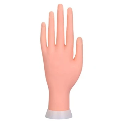 Image of Binnan Manicure Practice Hands &amp; Rubber Flexible Nail For Learning And Exhibition (Brown)