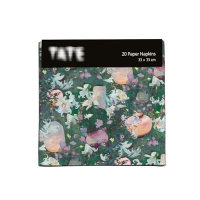 Image of Paper Napkins/Serviettes Tate Museum Design Carnation Lily Rose Floral Disposable Tableware Eco Friendly
