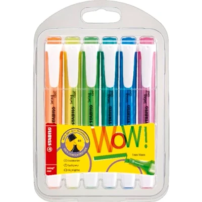 Image of Highlighter STABILO swing cool Pack of 6 Assorted Colours