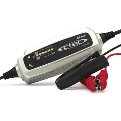 Image of CTEK XS 0.8 Battery Charger 12V, Tender Charger, Smart Motorcycle, ATV, JetSki, Watercraft, Lawn Mower, Maintainer, Trickle Desulfation Mode (UK Model)