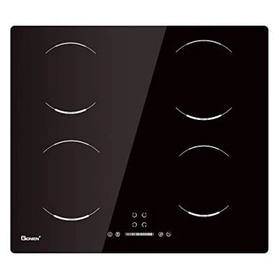 Image of GIONIEN Induction Hob 60cm,4 Burners Electric Cooktop, 4 Zone Cooker, Child Lock,Black Ceramic Glass,Bulit in Worktop,Timer,Auto Switch Off,6400W,GIB464SC