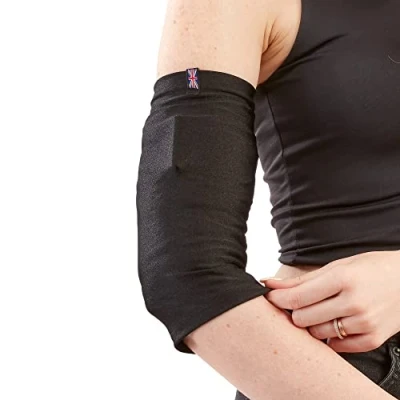 Image of LimbO PICC line Sleeve Cover &amp; Midline Soft, breathable, stretchy lycra Unisex (Large, Black)