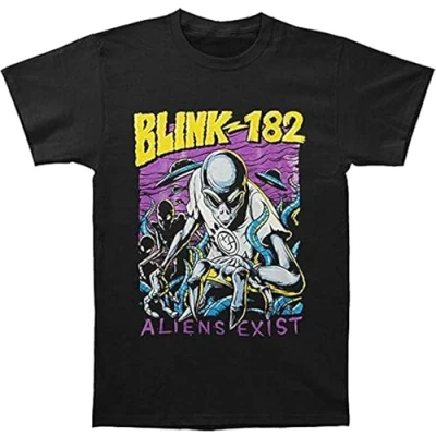 Image of Blink 182 Men39;S Aliens Exist T Shirt Black Size XXL