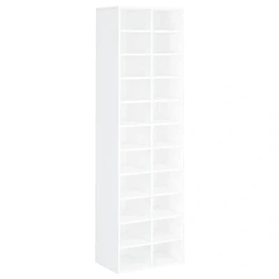 Image of vidaXL Shoe Cabinet Home Interior Furniture Hallway Entryway Hall Storage Rack Organiser Shelf Stand Holder Unit White Chipboard