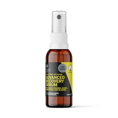 Image of Natures Greatest Secret Colloidal Silver Advanced Recovery Serum for Dogs 100ml, Soothes Irritations, Sores and Minor Wounds with an All Natural Formulation of Essential Oils.