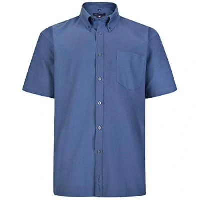 Image of KAM Navy Oxford Short Sleeve Shirt Men&#039;s
