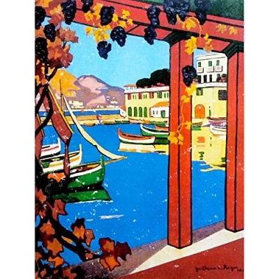 Image of Wee Blue Coo Travel Tourism Paris Lyon Mediterranean Vintage Large Art Print Poster Wall Decor 18x24 inch