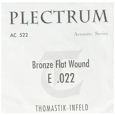 Image of Thomastik Einzelsaite E .022 Bronze mit Seideneinlage, umsponnen, flatwound AC522 für Akustikgitarre Plectrum Acoustic Series Satz AC211 (12 string set)