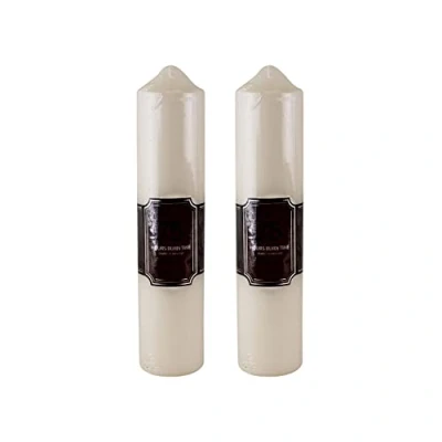 Image of PHG White Candle Set Pillar Long Burning CandlePillar Pack Large Church Extra Votive (Pack of 2, 75 Hour)