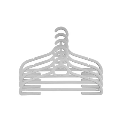 Image of RYSONS Pack of 20 Children&#039;s Hangers for Clothes Kids Child Baby Non Slip Bulk Strong Plastic 29cm x 18cm Grey