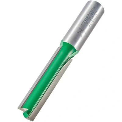 Image of Trend CraftPro Straight Two Flute Router Cutter Bit, 1/2 Inch Shank, 12mm Cut Diameter &amp; 50mm Length, Tungsten Carbide Tipped, C200X1/2TC