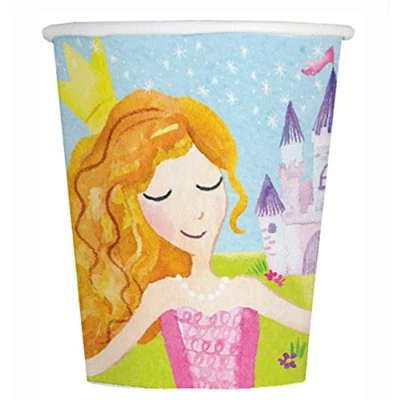 Image of Unique Party 58376 Fairy Princess Paper Cups 8 Pcs, Multicolor