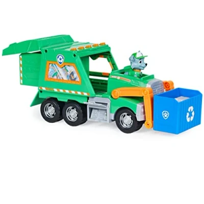 Image of Paw Patrol, Rocky’s Reuse It Deluxe Truck with Collectible Figure and 3 Tools, for Kids Aged up