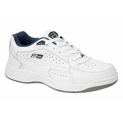 Image of Dek ORLEANS Fuller Wide Fittifng Lace Up Ultra Padded Trainers White Coated Action Leather/PU, Mens UK 8 / EU 42