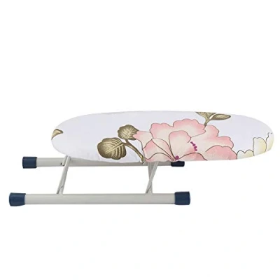 Image of Foldable Mini Ironing Board, Multi functional Space Saving Sleeve Cuffs Tabletop Handling Board for Home Travel (Peony)
