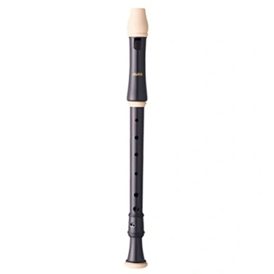 Image of Aulos F Alt Recorder Robin 209B, Flute (Baroque fingering, complete with bag, wiper, grease box and fingering chart, synthetic resin), dark brown