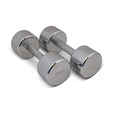 Image of trenas Pair of Chrome Dumbbells 8.00 kg Set