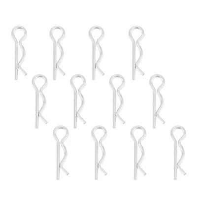 Image of R Type Cotter Pin Clips, 1.2 * 20mm Clips Zinc Plated Retaining Pins Spring Hair 30Pcs Assortment Kit for Use on Hitch Lock Systems
