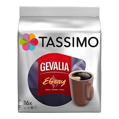Image of Tassimo Gevalia Ebony, Full bodied and Intensive, Coffee Capsules, Roasted Coffee, 16 T Discs/Servings