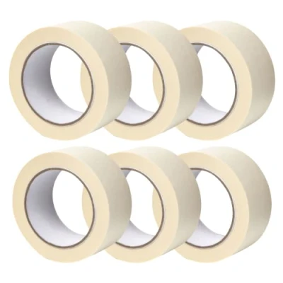 Image of Gocableties Masking Tape, Painting &amp; Decorating Strong Adhesive Tape (6, 50mm x 50m)