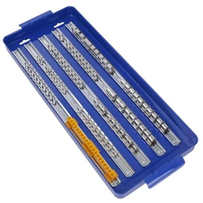 Image of 110pc Socket Set Rail/Rack Tray Clips Tool Box Storage 1/4&quot; / 3/8&quot; and 1/2&quot; AN051